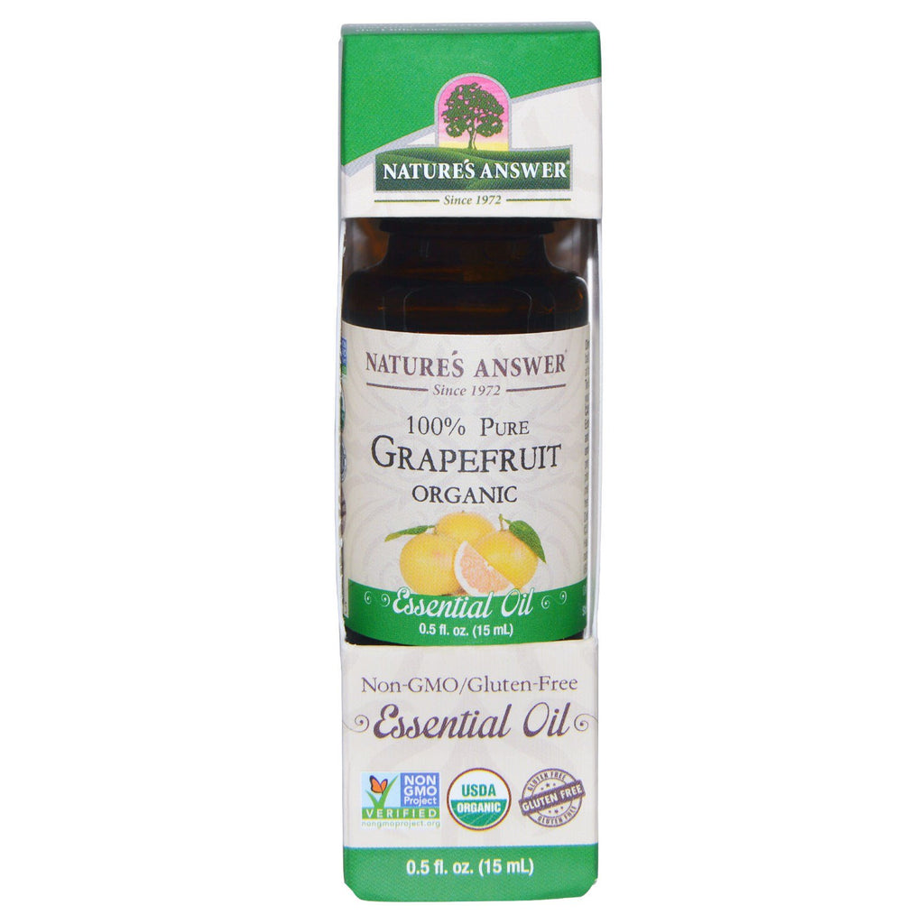 Nature's Answer, Essential Oil, 100% Pure Grapefruit, 0.5 fl oz (15 ml)