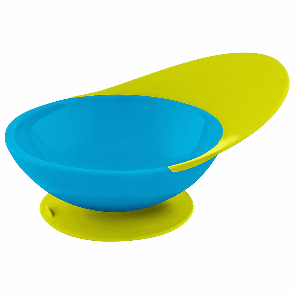 Boon, Catch Bowl, Toddler Bowl with Spill Catcher, 9 + Months, Blue/Green, 1 Bowl