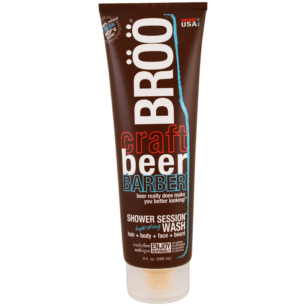 BRöö, Crafted Beer Barber, Shower Session Hydrating Wash, Fresh Scent, 9 fl oz (266 ml)