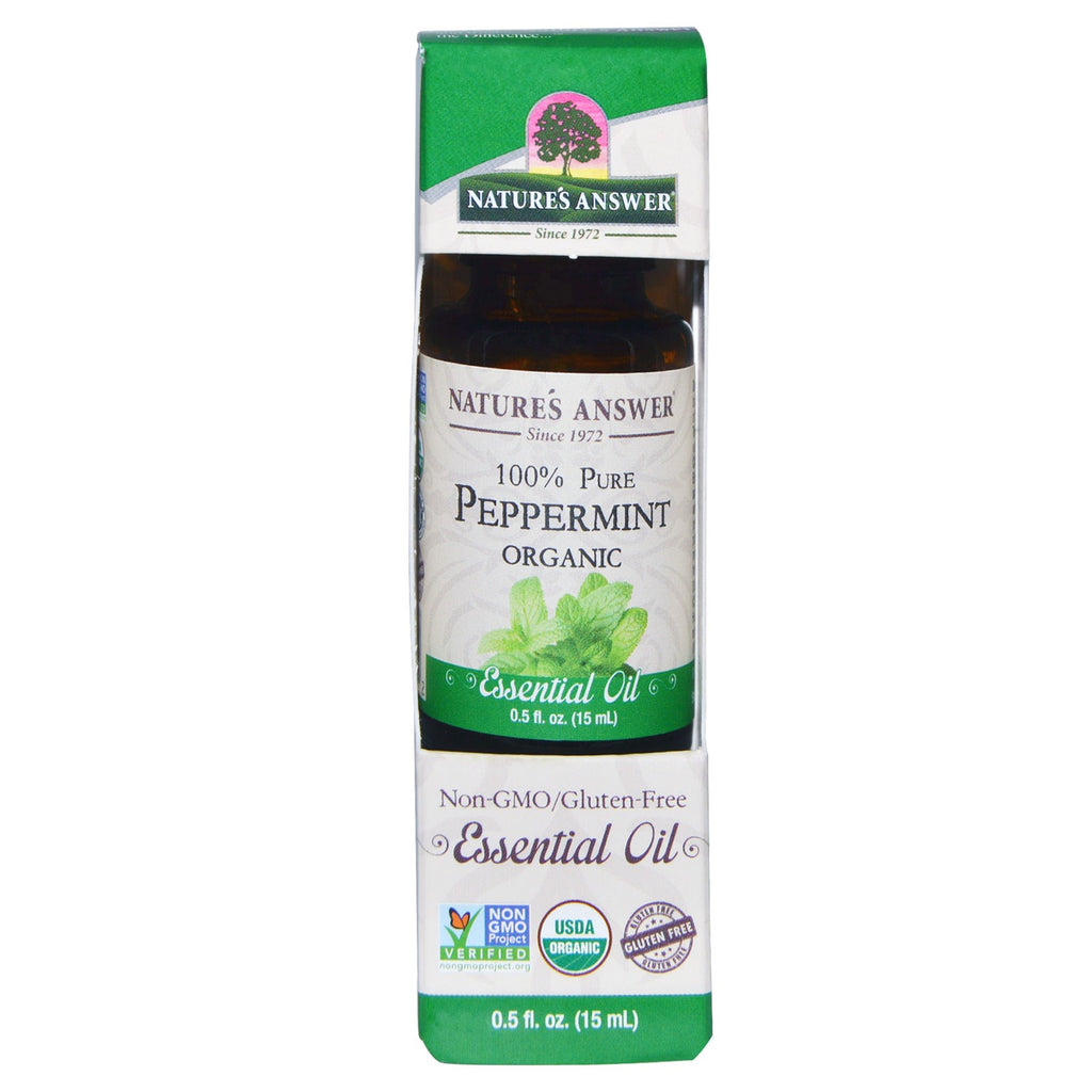 Nature's Answer, Essential Oil, 100% Pure Peppermint, 0.5 fl oz (15 ml)