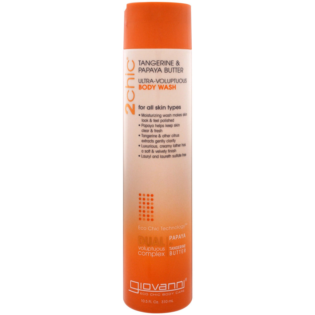 Giovanni, 2chic, Ultra-Voluptuous Body Wash, for All Skin Types, Tangerine & Papaya Butter, 10.5 fl oz (310 ml)