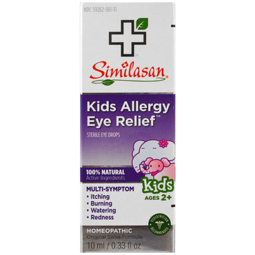 Similasan, Kids Allergy Eye Relief, Sterile Eye Drops, Ages 2+, 0.33 fl oz (10 ml)