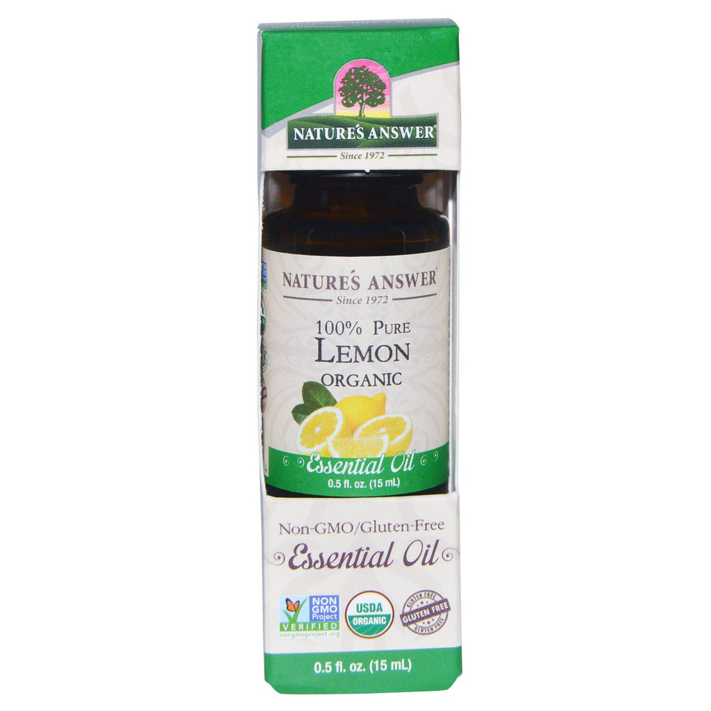 Nature's Answer, Essential Oil, 100% Pure Lemon, 0.5 fl oz (15 ml)