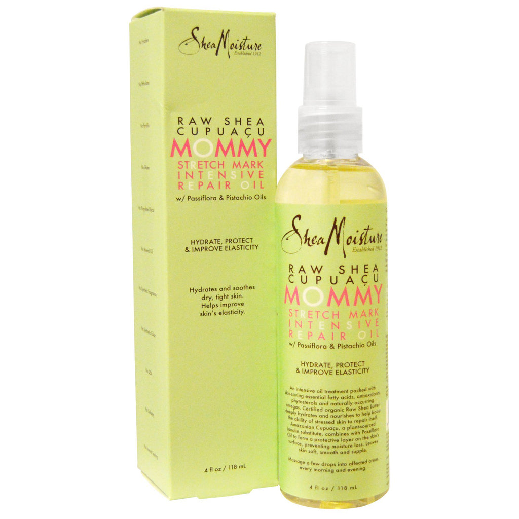 Shea Moisture Raw Shea Cupuacu Mommy Stretch Mark Intensive Repair Oil 4 fl oz (118 ml)
