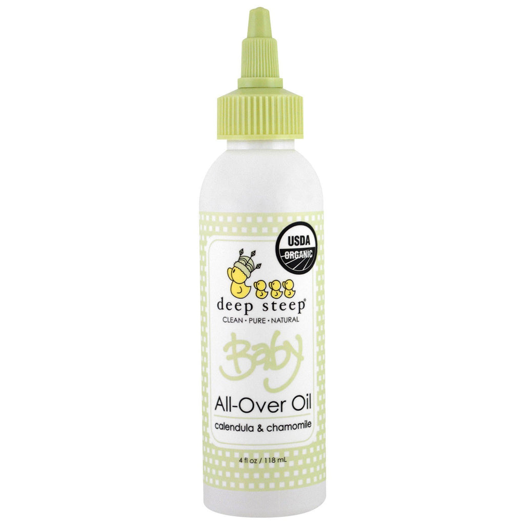 Deep Steep,  Baby All-Over Oil, Calendula & Chamomile, 4 fl oz (118 ml)