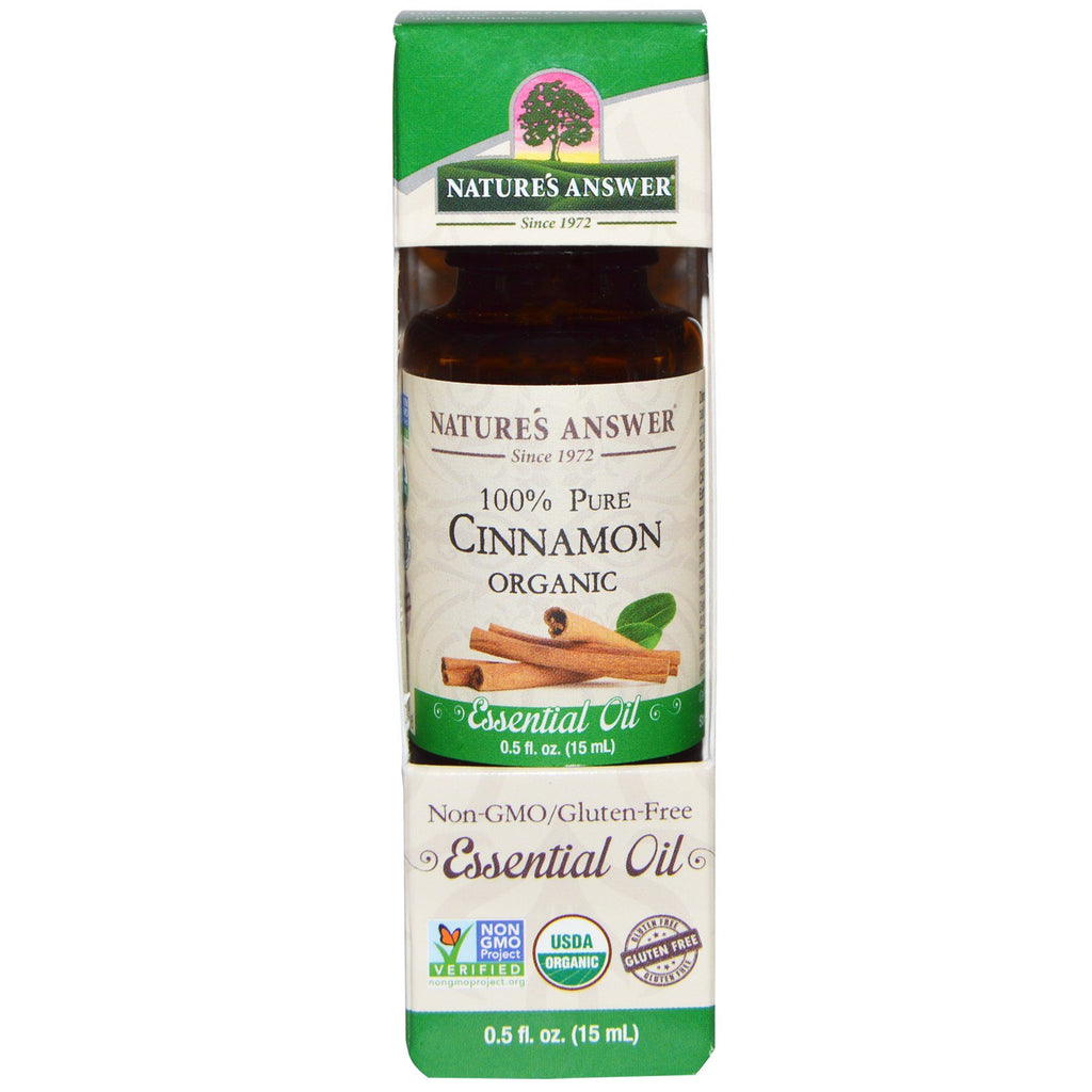 Nature's Answer, Essential Oil, 100% Pure Cinnamon, 0.5 fl oz (15 ml)