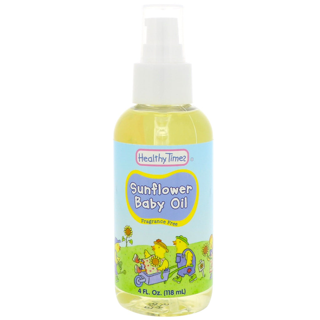 Healthy Times, Sunflower Baby Oil, 4 fl oz (118 ml)