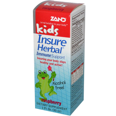 Zand, Kids, Insure Herbal, Immune Support, Raspberry, 1 fl oz (30 ml)