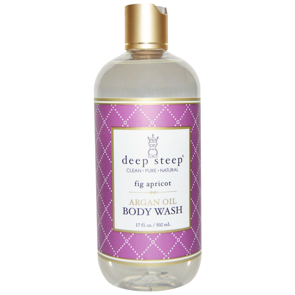 Deep Steep, Argan Oil Body Wash, Fig Apricot, 17 fl oz (502 ml)