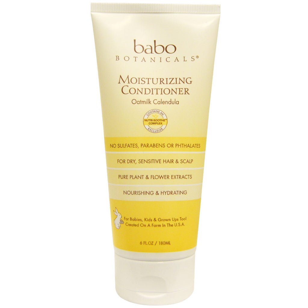 Babo Botanicals, Moisturizing Conditioner, Oatmilk Calendula, 6 fl oz (180 ml)