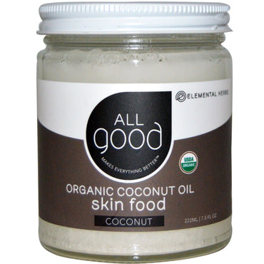 All Good Products,  Coconut Oil, Skin Food, Coconut, 7.5 fl oz (222 ml)