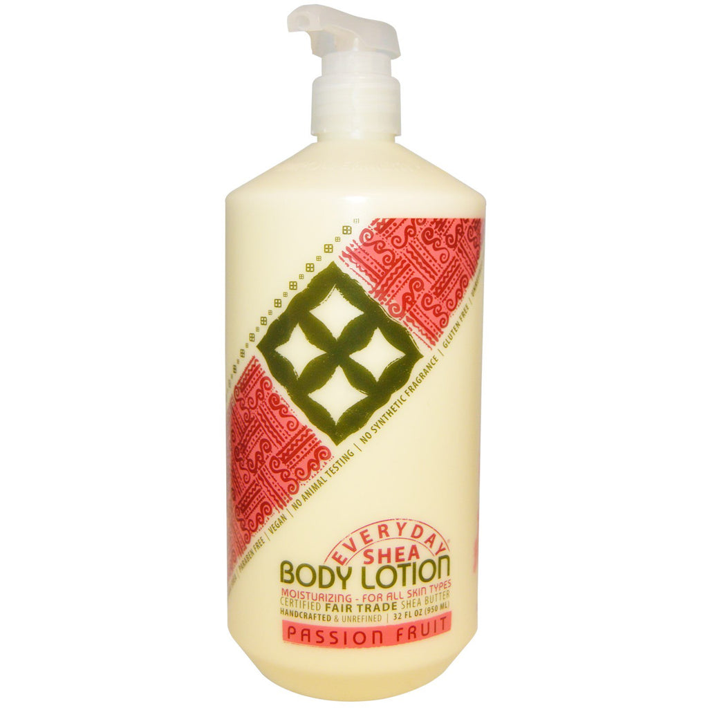 Everyday Shea, Moisturizing Body Lotion, Passion Fruit, 32 fl oz (950 ml)