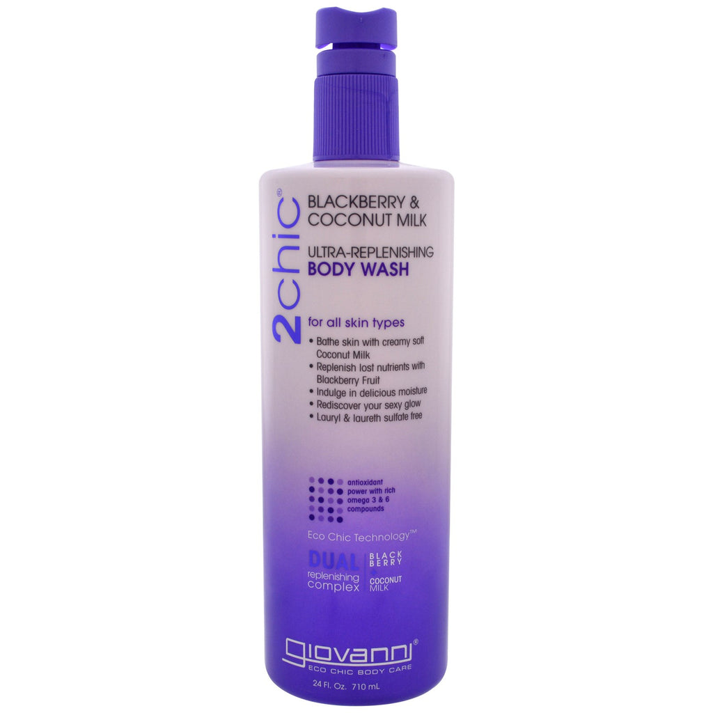 Giovanni, 2chic, Ultra-Replenishing Body Wash, Blackberry & Coconut Milk, 24 fl oz (710 ml)