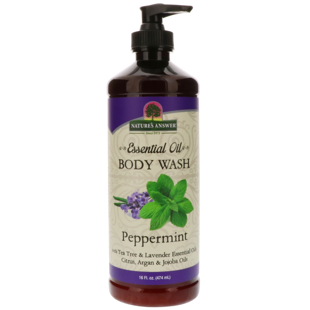 Nature's Answer, Essential Oil, Body Wash, Peppermint, 16 fl oz (474 ml)