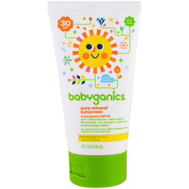BabyGanics Pure Mineral Sunscreen Lotion SPF 30 4 oz (118 ml)
