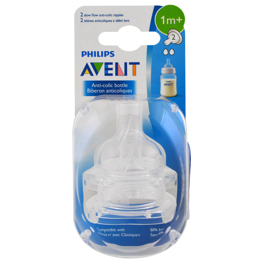 Pack de 2 tetinas Philips AVENT Natural, 5 flujos no color - Philips Avent