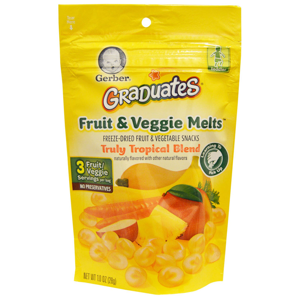 Gerber Graduates Fruit & Veggie Melts Truly Tropical Blend 1.0 oz (28 g)