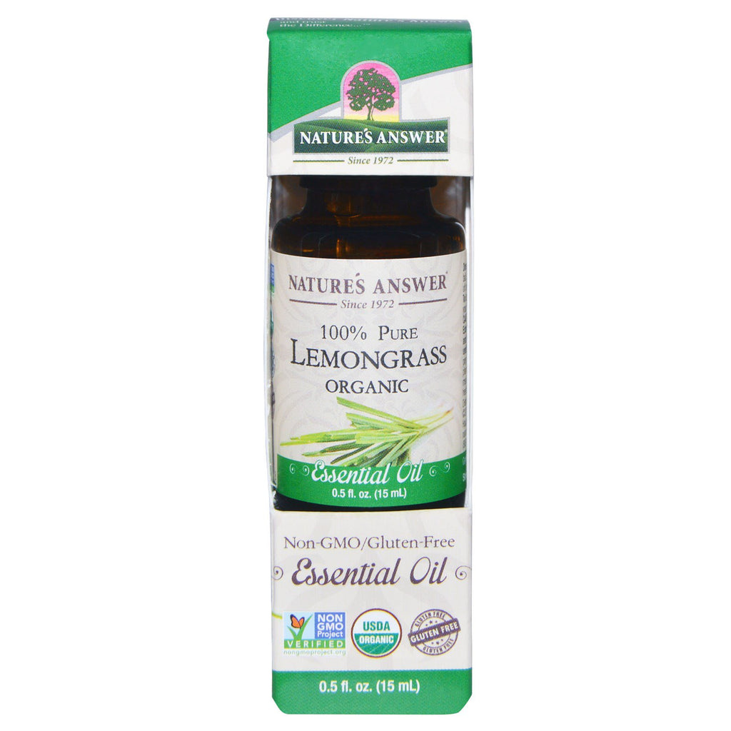 Nature's Answer, Essential Oil, 100% Pure Lemongrass, 0.5 fl oz (15 ml)