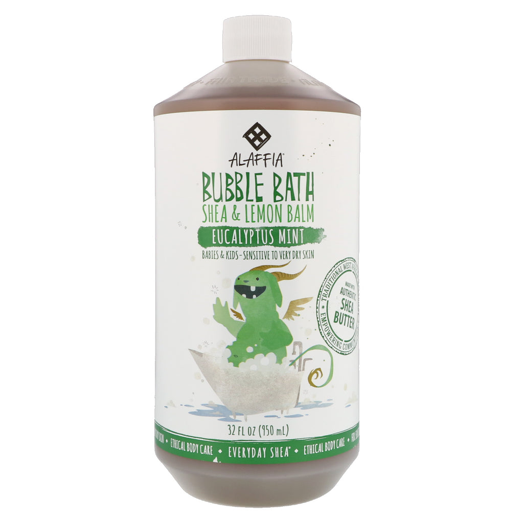 Everyday Shea Bubble Bath Shea & Lemon Balm Eucalyptus Mint 32 fl oz (950 ml)