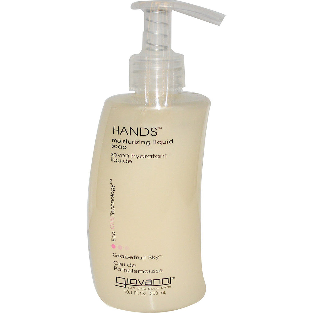 Giovanni, Mains, Savon liquide hydratant, Pamplemousse Sky, 10,1 fl oz (300 ml)