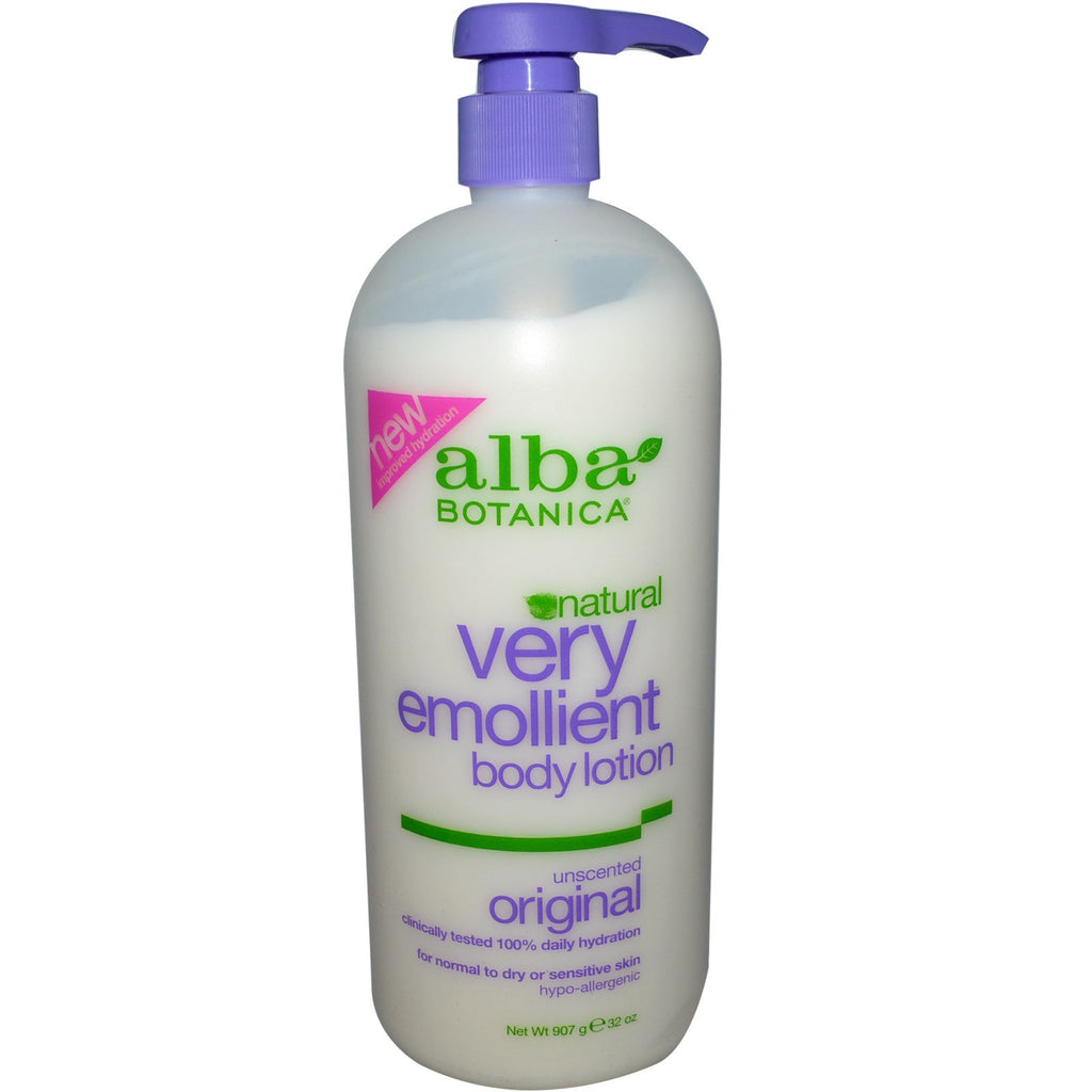 Alba Botanica, Natural Very Emollient Body Lotion, Unscented Original, 32 oz (907 g)