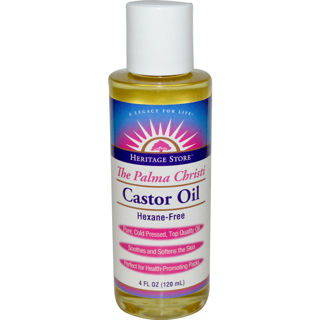 Heritage Store, Castor Oil, The Palma Christi, 4 fl oz (120 ml)