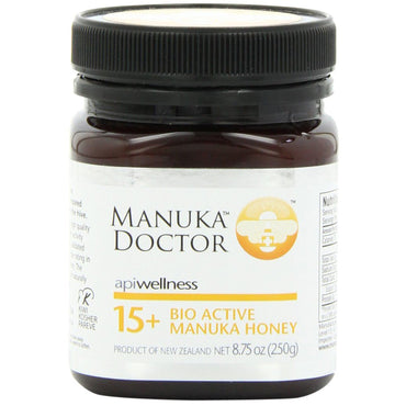 Manuka Doctor, Apiwellness, 15+ Bio Active Manuka Honey, 8.75 oz (250 g)