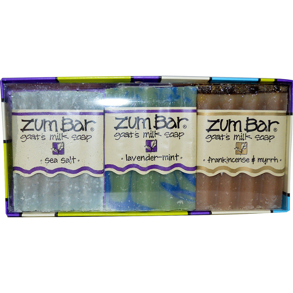 Indigo Wild, Zum Bar, Goat's Milk Soaps Gift Pack, 3 Bars, 3 oz Each