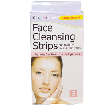 Nu-Pore, Face Cleansing Strips, 3 Strips