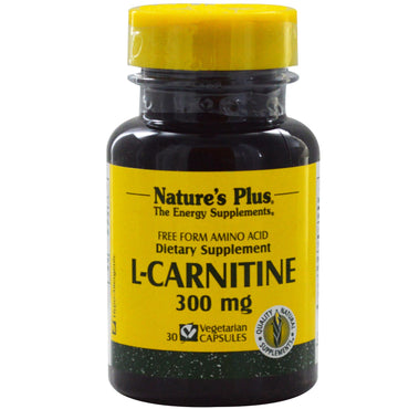 Nature's Plus, L-Carnitine, 300 mg, 30 Veggie Caps