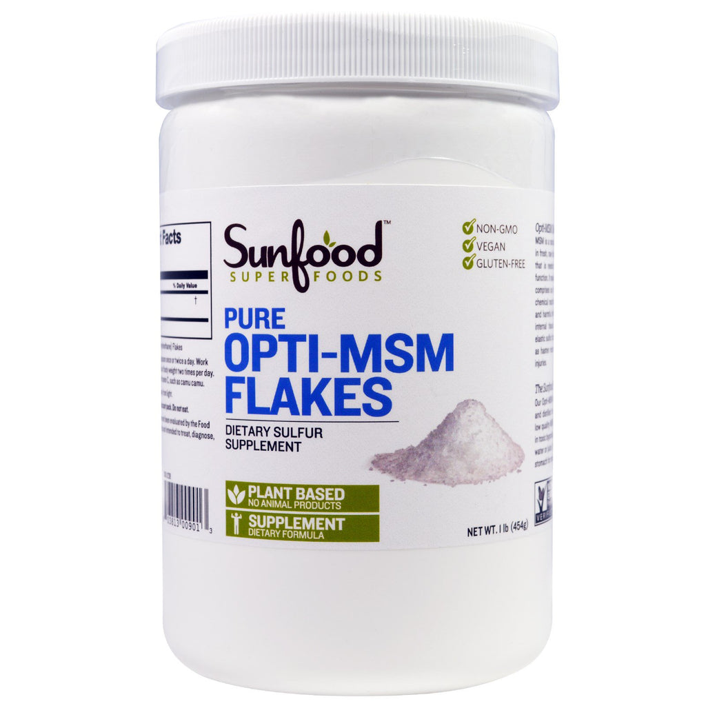 Sunfood, Pure Opti-MSM Flakes, 1 lb (454 g)