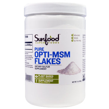Sunfood, Pure Opti-MSM Flakes, 1 lb (454 g)