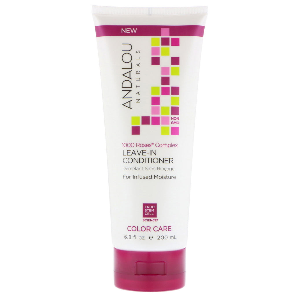 Andalou Naturals, 1000 Roses Complex, Color Care, Leave-In Conditioner , 6.8 fl oz (200 ml)