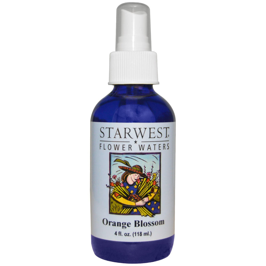 Starwest Botanicals, Flower Waters, Orange Blossom, 4 fl oz (118 ml)