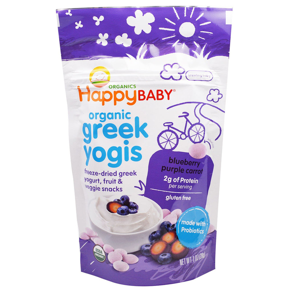 Nurture Inc. (Happy Baby) Greek Yogis Blueberry Purple Carrot 1 oz (28 g)