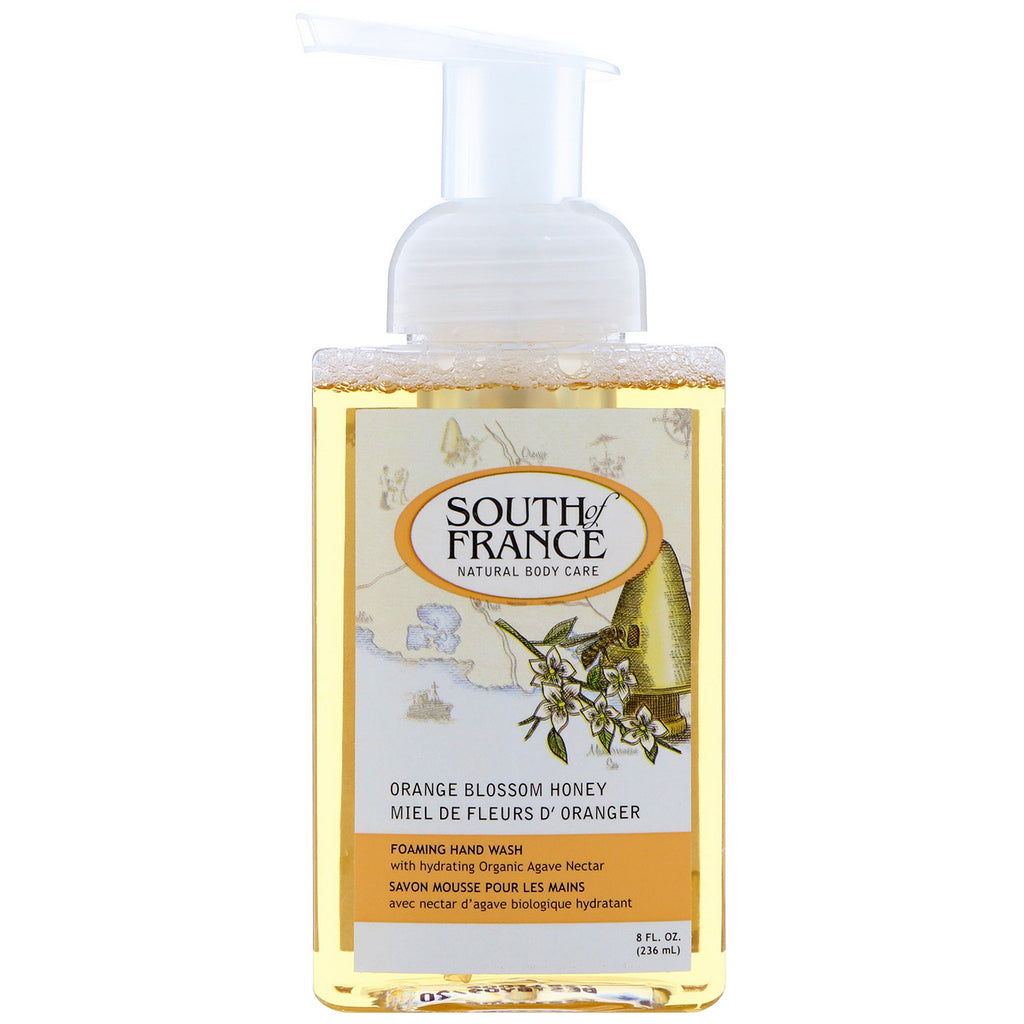 South of France, Foaming Hand Wash, Orange Blossom Honey, 8 fl oz (236 ml)