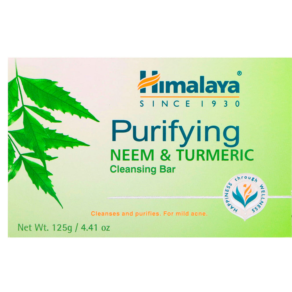 Himalaya, Purifying Cleansing Bar, Neem & Turmeric, 4.41 oz (125 g)
