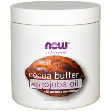 Now Foods, Solutions, Cocoa Butter, with Jojoba Oil, 6.5 fl oz (192 ml)