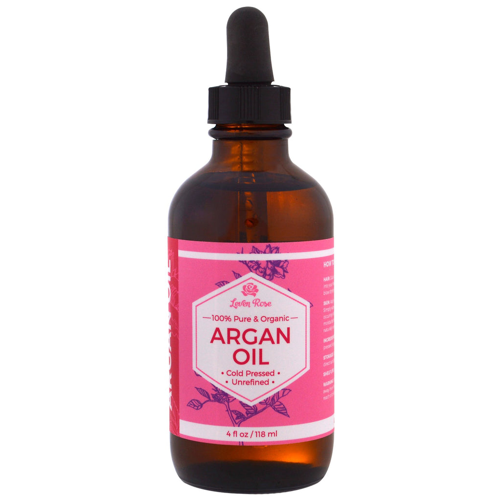 Leven Rose, 100% Pure & Argan Oil, 4 fl oz (118 ml)