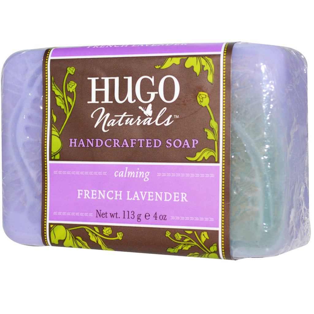 Hugo Naturals, Savon artisanal, Lavande française, 4 oz (113 g)