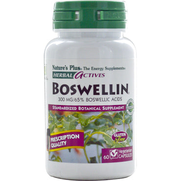 Nature's Plus, Herbal Actives, Boswellin, 300 mg, 60 Veggie Caps