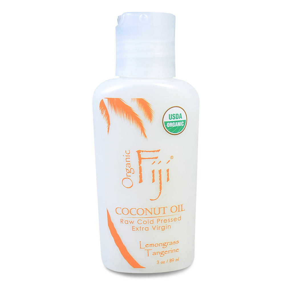 Fiji, Raw Oil, Cold Pressed Coconut Oil, Lemongrass Tangerine, 3 oz (89 ml)