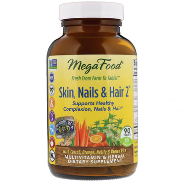 MegaFood Skin Nails & Hair 2 90 Tablets