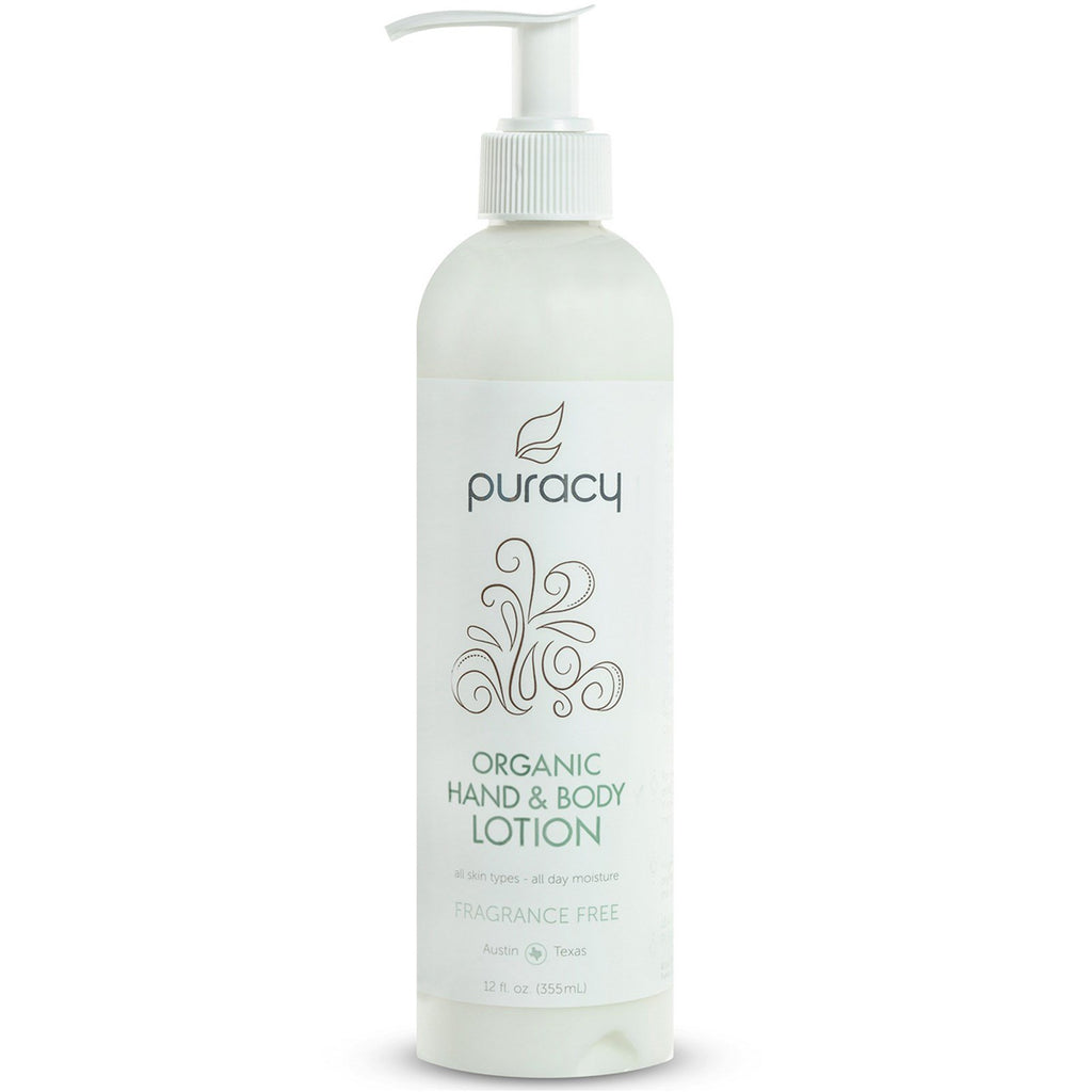 Puracy, Hand & Body Lotion, Fragrance-Free, 12 fl oz (355 ml)