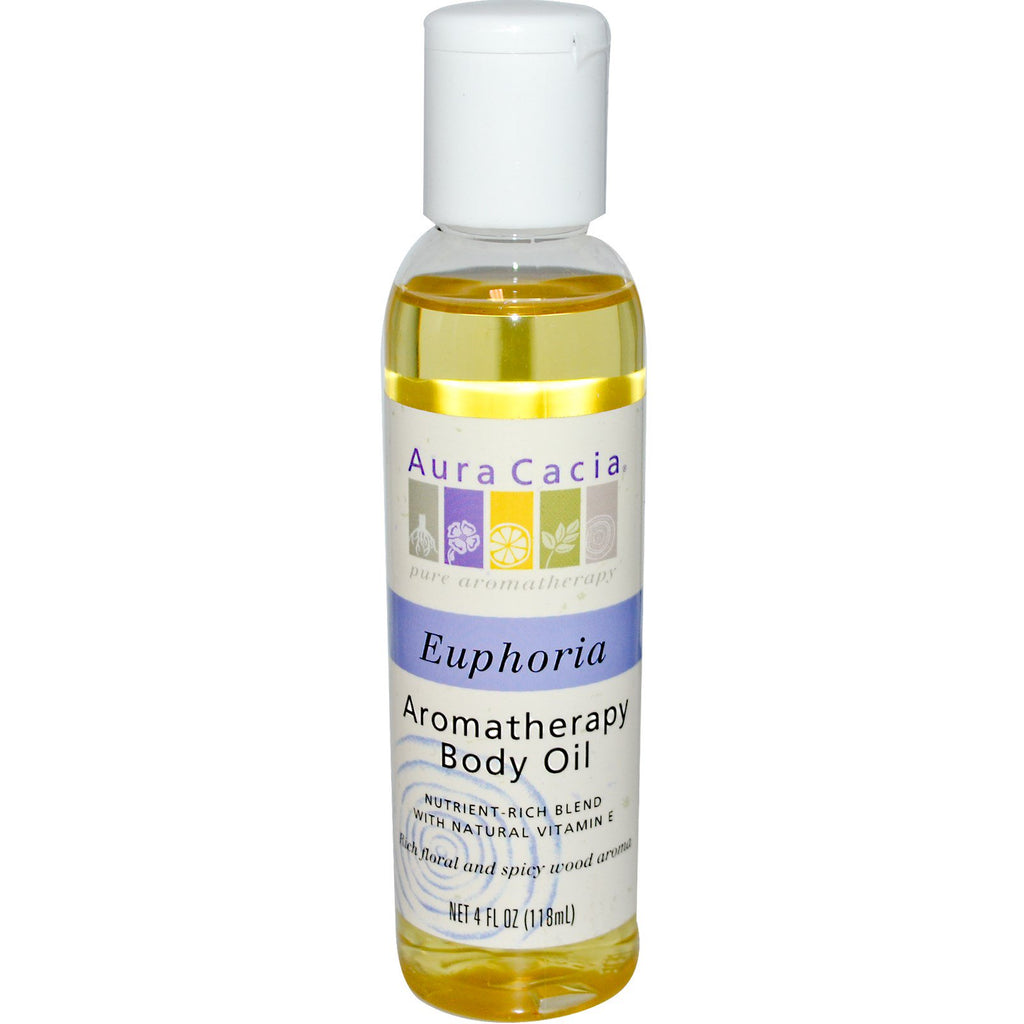 Aura Cacia, Aromatherapy Body Oil, Euphoric Ylang Ylang, 4 fl oz (118 ml)