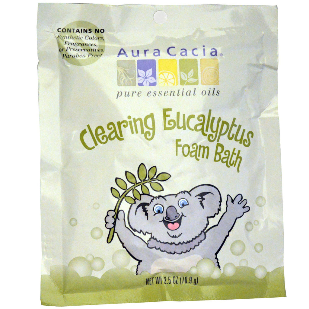 Aura Cacia Clearing Foam Bath Eucalyptus 2.5 oz (70.9 g)