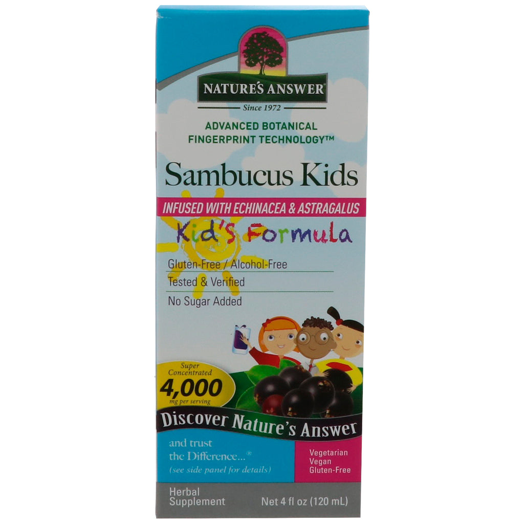Nature's Answer, Fórmula infantil de Sambucus, 4000 mg, 4 fl oz (120 ml)