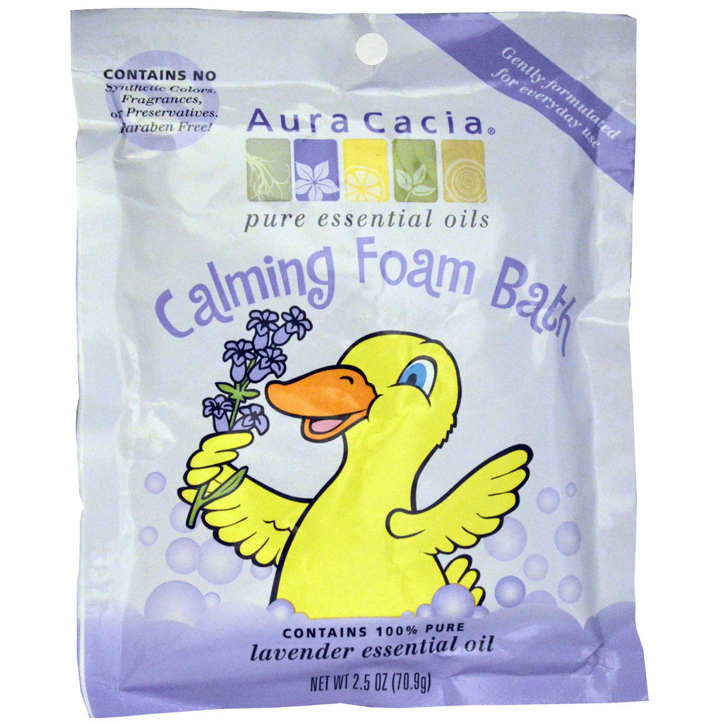 Aura Cacia Baño de espuma calmante de lavanda 2,5 oz (70,9 g)