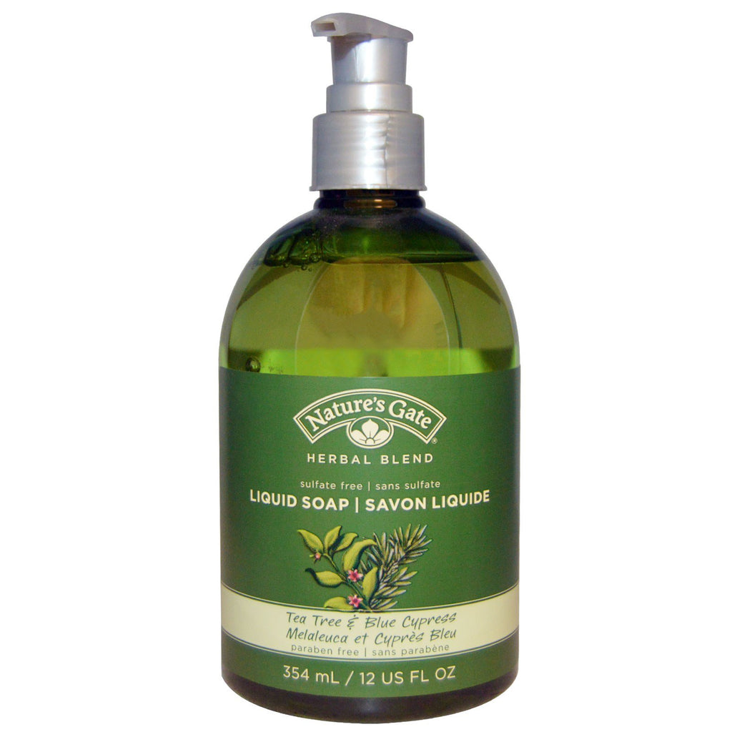 Nature's Gate, Herbal Blend, Liquid Soap, Tea Tree & Blue Cypress, 12 fl oz (354 ml)