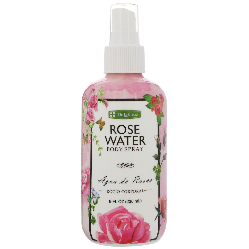 De La Cruz, Rose Water Body Splash, 8 fl oz (236 ml)